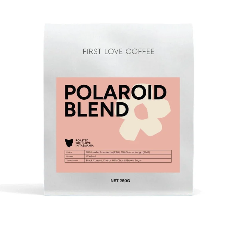 First Love Coffee Polaroid Blend, roasted in Tasmania