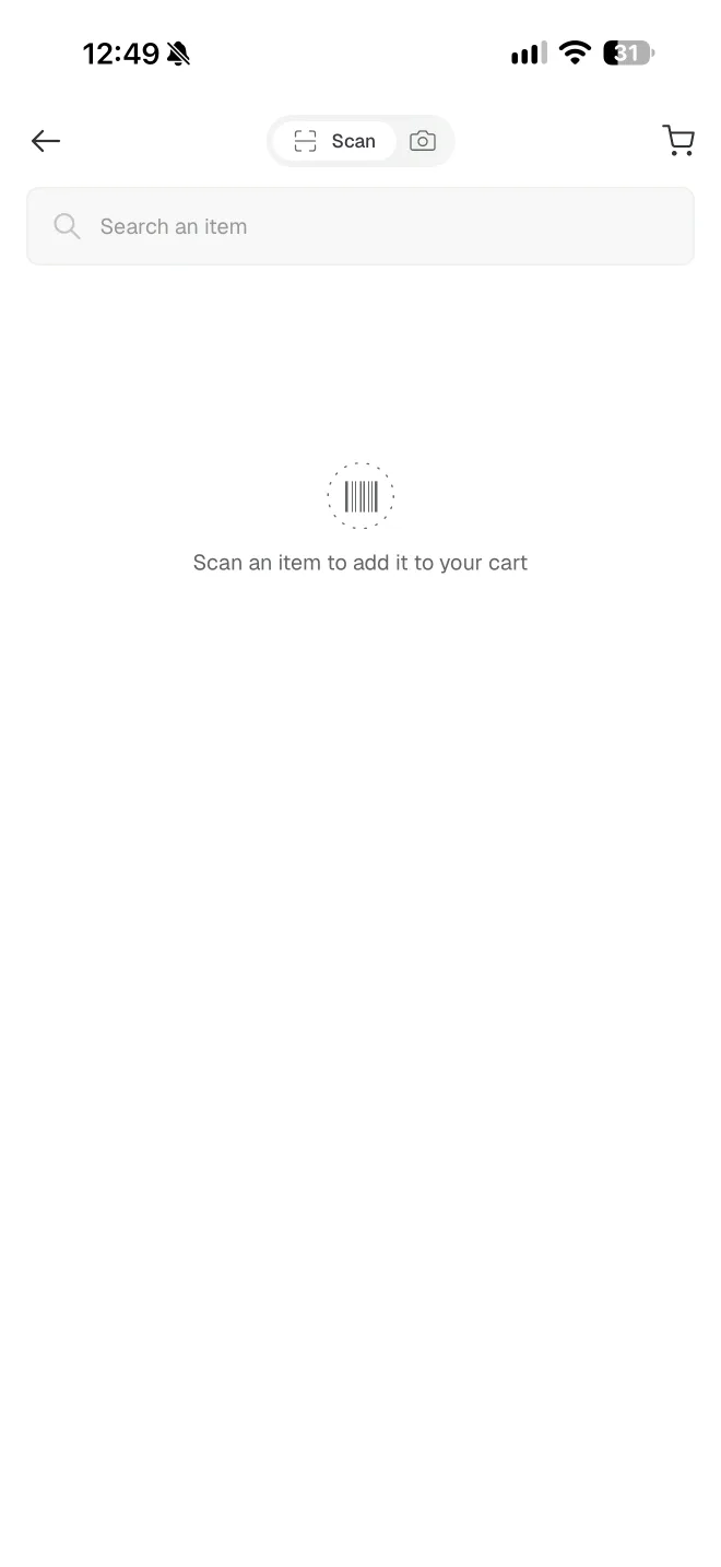 Barcode reorder — Southern Foodservice app screen